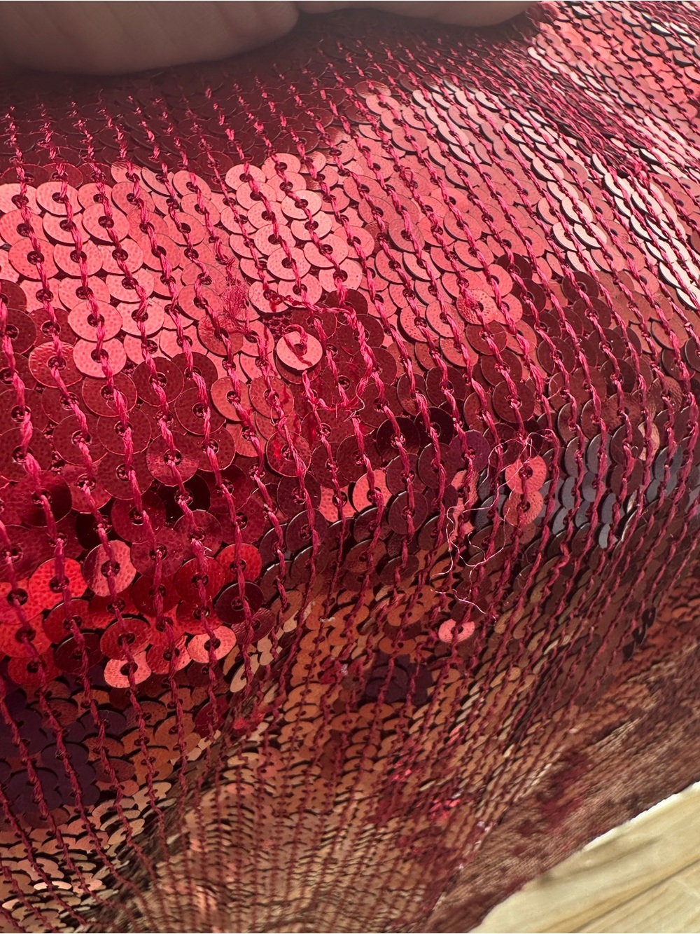 Lulu's Burgundy Sequin Halter Crop Top & Fringe Maxi Skirt Set - Picture 7 of 10